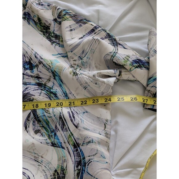 LIOR Paris Vanya Swing Jacket Women XL Cream Purple Swirl Art to Wear Lagenlook - Picture 13 of 14